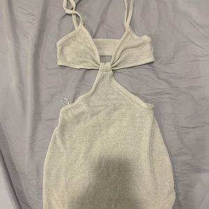 Off-white cut out dress